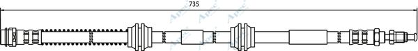 APEC BRAKING Pidurivoolik HOS3742